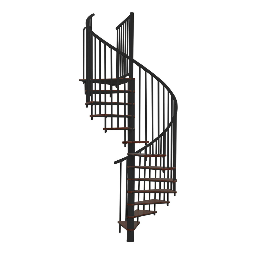 Minka Spindeltreppe Switch Spiraltreppe aus Holz und Stahl in Walnuss und Schwarz, Durchmesser: 160 cm, Raumhöhe bis 295 cm - Bild 2