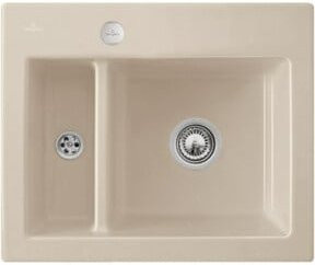 Villeroy & Boch Spüle Subway 60 CeramicPlus in Beige mit Ablaufgarnitur und Exzenter - Bild 1