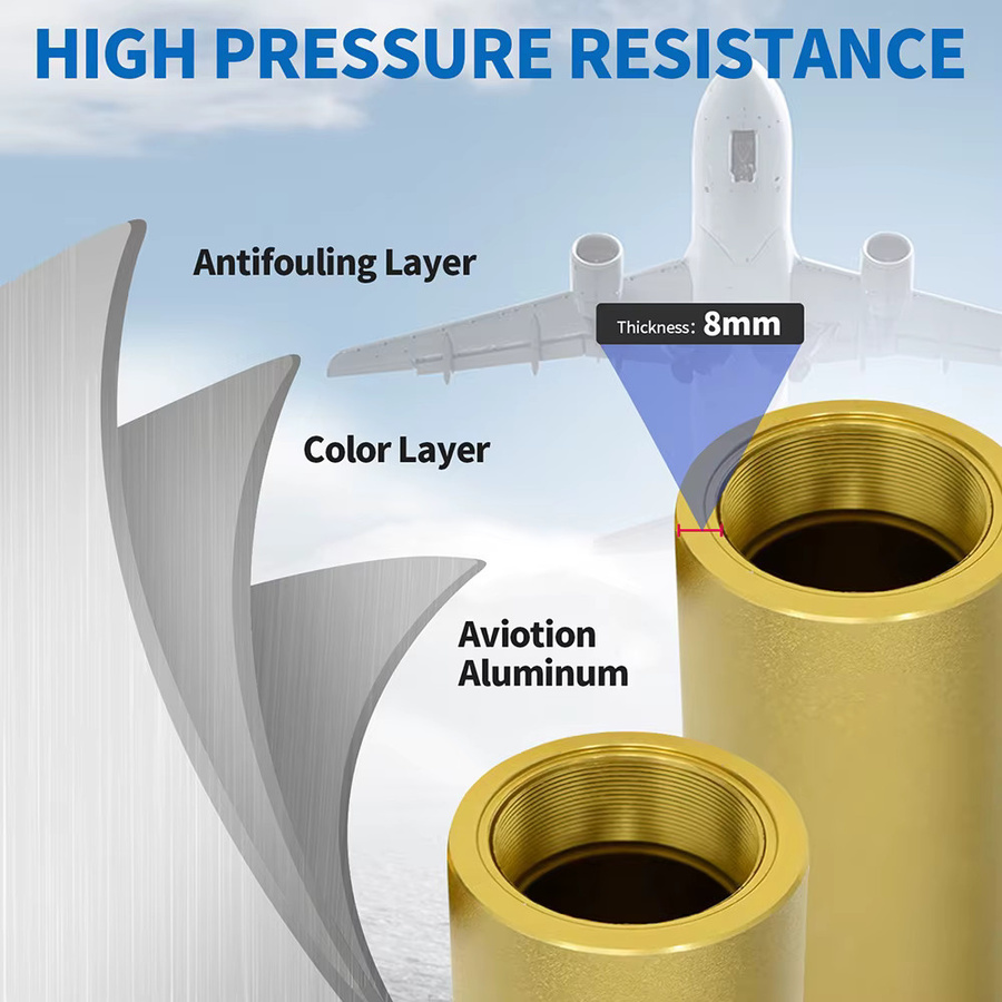 TUXING Öl-Wasser-Filter Hochdruck-Tauchseparator für Luftkompressoren und Tauchausrüstung, Gold - Bild 3