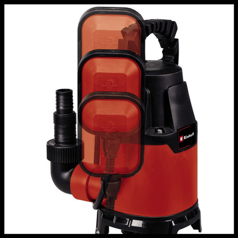 Einhell Schmutzwasserpumpe GC-DP 3325 Tauchpumpe und Druckpumpe in Rot/Schwarz - Bild 2