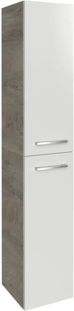 Fackelmann Bad-Hochschrank B.Style in Eiche-weiß Natur mit 2 Türen und Soft-Close-Funktion, B/T/H: 30 x 31,6 x 162 cm - Bild 1