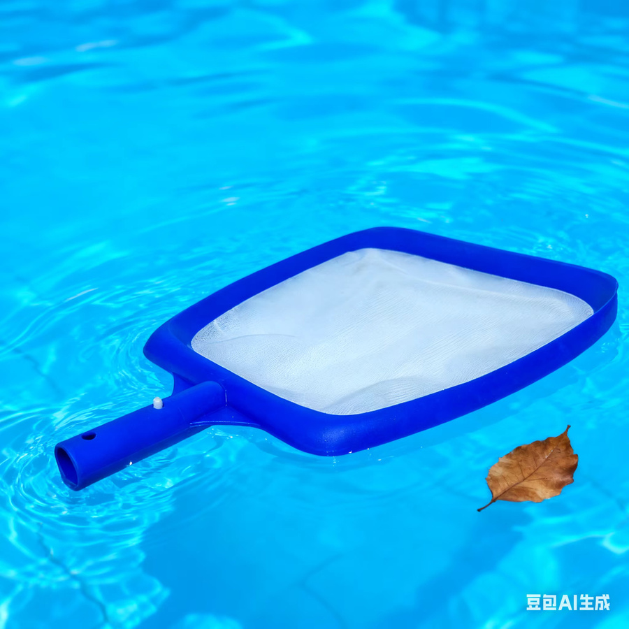 Blaues Pool-Skimmer-Netz zur manuellen Reinigung von Blättern und Schmutz für dein Schwimmbad - Bild 2