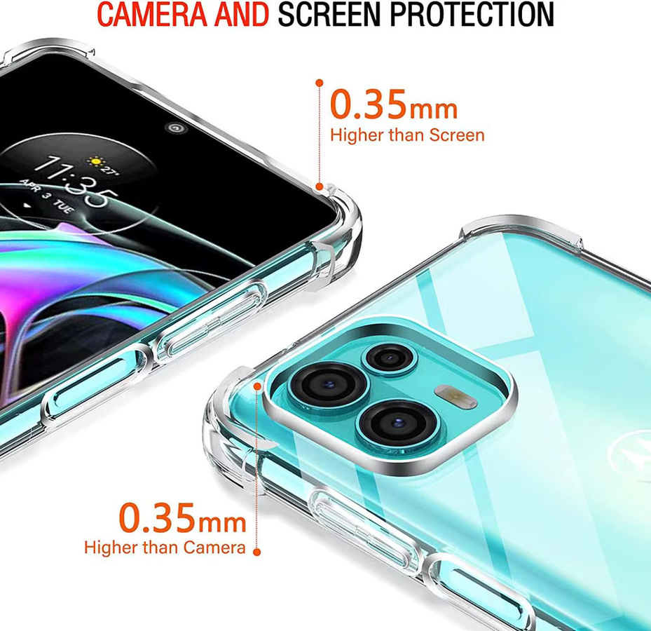 Stoßfeste transparente Schutzhülle für Motorola MOTO Edge 30 40 50 60 Fusion Pro Ultra Neo - Bild 4