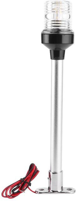 TOMTOP JMS LED Bootssegel-Signalleuchte 360-Grad Rundum Anker-Heckleuchte IP66, Weiß/Transparent, 12 Inch - Bild 1