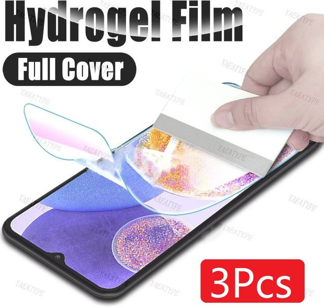 3er-Pack HD Hydrogel Displayschutzfolie für Samsung Galaxy A03 A12 A13 A14 A15 A21S A22 A23 A30 A31 A32 A33 A34 A50 A51 A52 A52S, transparent - Bild 1