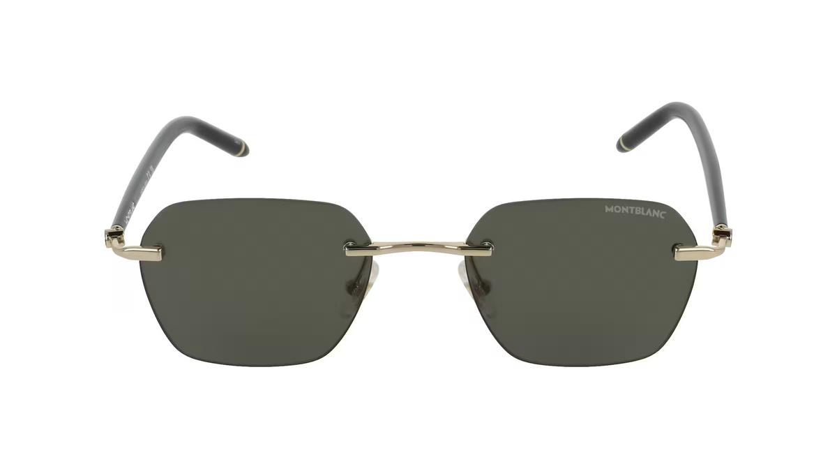 Montblanc MB0270S Sonnenbrille, randlos, eckig, Metall, Herren, gold - Bild 1