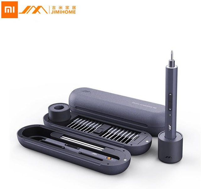 JIMIHOME Mini-Elektro-Schraubendreher-Set in Grau, wiederaufladbar mit Typ-C-Anschluss - Bild 1