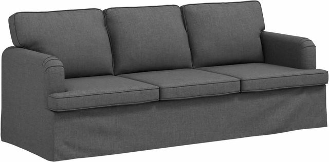 vidaXL Sofa Dunkelgrau mit Stoffbezug und Metallrahmen B/T/H: 201 x 80 x 85 cm - Bild 1