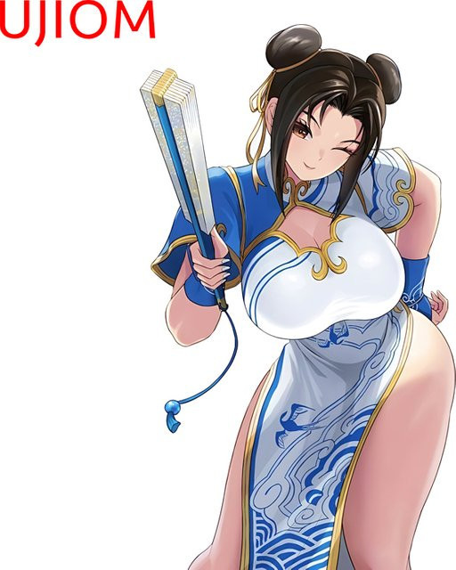 UJIOM Wandaufkleber Mai Shiranui und Chun Li Cosplay Motiv aus Vinyl zur Wohnzimmerdekoration - Bild 1
