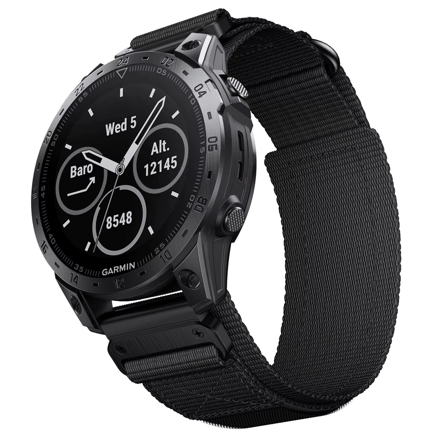 GEAR-D4 Uhrenarmband Nylon, Schwarz, Unisex, 22 mm, 26 mm - Bild 1