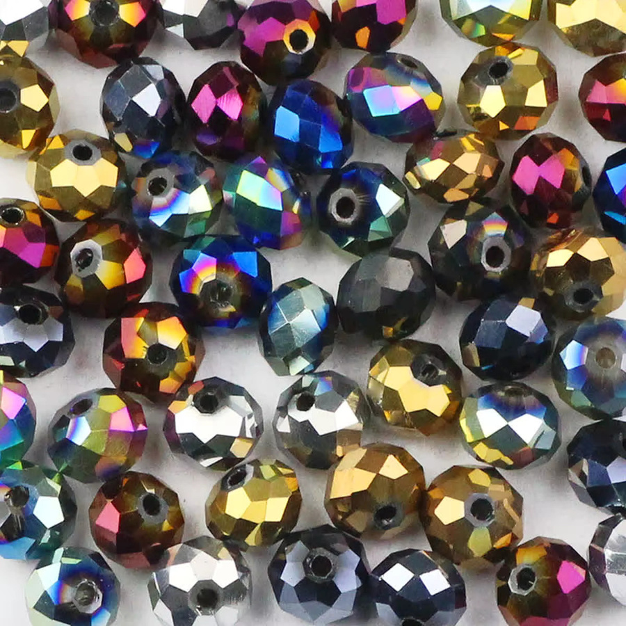 wlyees Glasperlen, Kristallbeschichtet, bunt, 3-8mm, Unisex - Bild 6