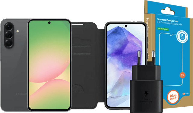 Samsung Galaxy A56 5G Smartphone 256GB Schwarz mit Zubehörset - Bild 1
