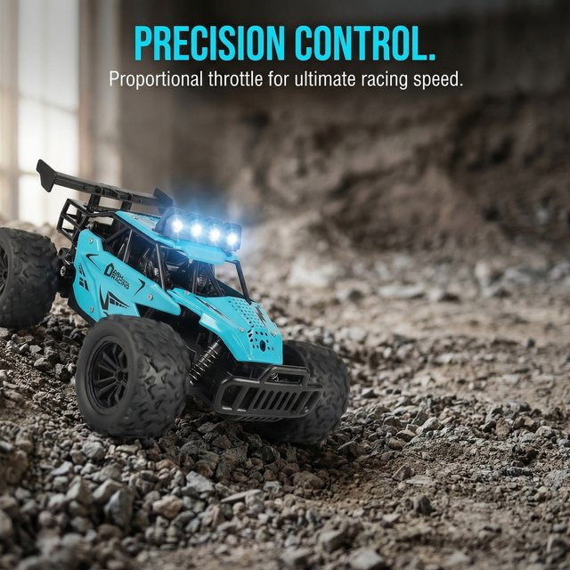 JJRC Ferngesteuertes Auto, Geländewagen, Allradantrieb, Metall, Blau - Bild 1