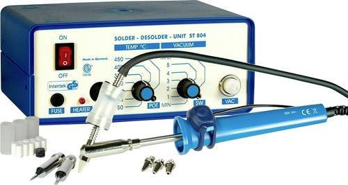Star Tec ST 804 Löt- und Entlötstation analog, 80W, blau, Keramik-Heizelement, Temperaturregelung: 150 bis 450°C - Bild 1
