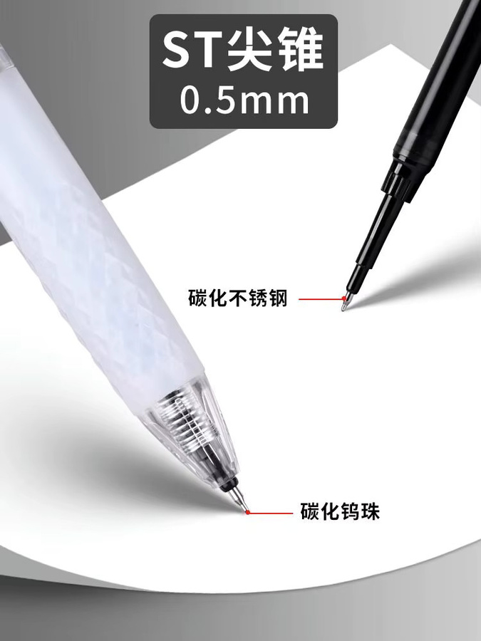 M&G Gelstift-Nachfüllpack ST-Stift mit 0,5 mm Spitze in Schwarz, Blau und Rot für Schule und Büro - Bild 4