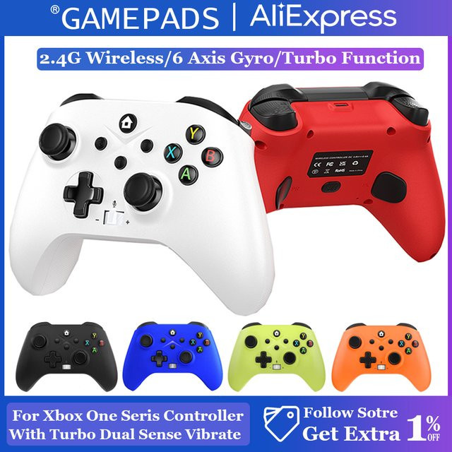 Bonacell Wireless-Gamepad in Blau für Xbox One, Series X/S und PC mit Bluetooth und 6-Achsen-Gyroskop - Bild 1