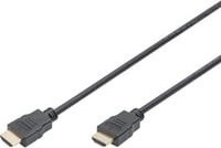Digitus HDMI High Speed Anschlusskabel mit Ethernet und Full HD 1080i/p in Schwarz, Länge: 3,0 m - Bild 1