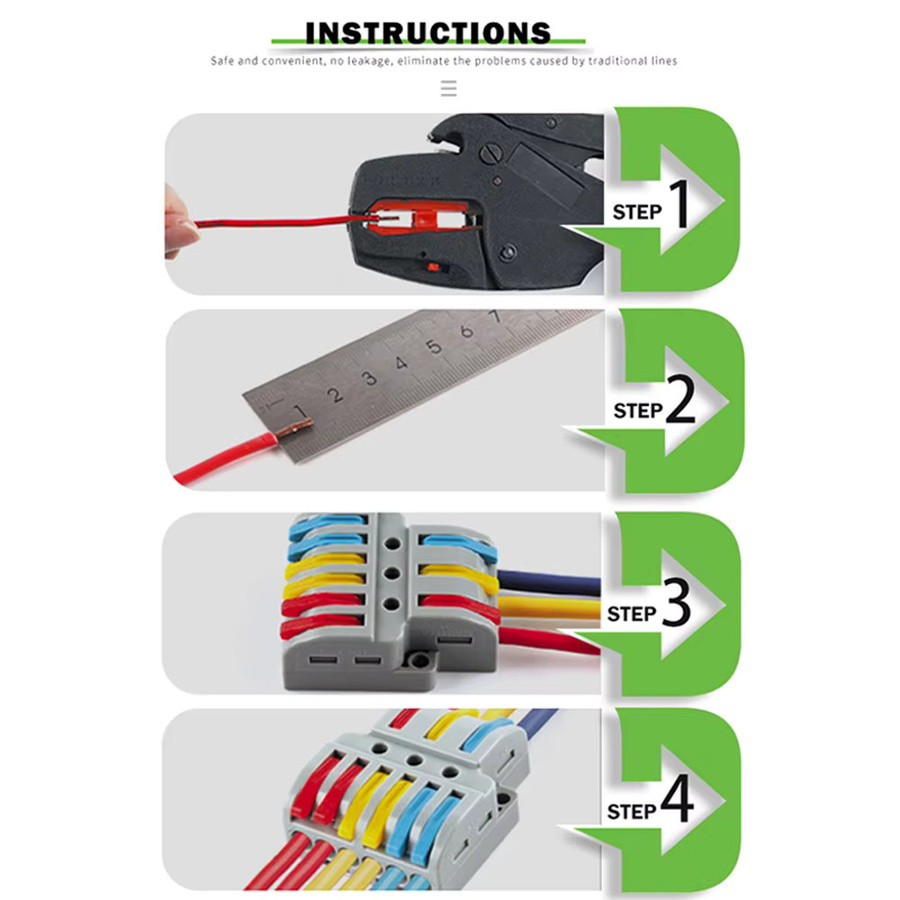 DIY GO 5er Set Push-in Hebel-Klemmen Universal Terminal Block in Mehrfarbig für elektrische Kabelanschlüsse und LED-Verbindungen - Bild 2