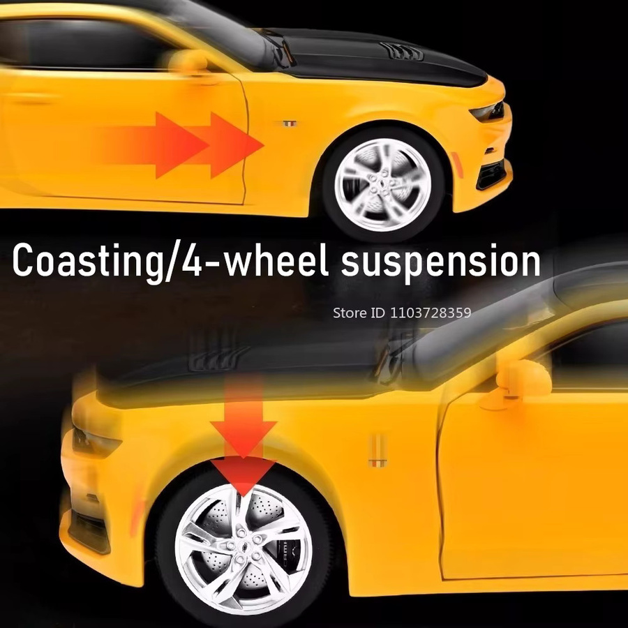 RMZ city Camaro 530LI Modellauto, 1:18, Metall, mit öffnenden Türen, lenkbaren Vorderrädern und Stoßdämpfung - Bild 5