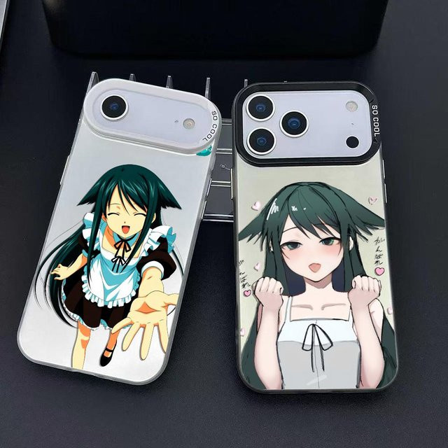 S-Saya no Uta Song Saya Handyhülle für iPhone 11 bis 17 Pro Max Matte Laser Aurora stoßfeste Schutzhülle in Pink - Bild 1