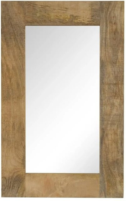vidaXL Spiegel aus massivem Mangoholz in Braun im Retro-Design, B: 50 cm, H: 80 cm - Bild 1