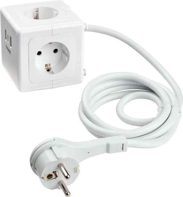 TRONIC Steckdosenwürfel mit USB-A und USB-C Ports in Weiß - Bild 1