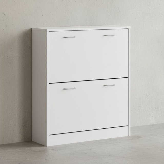 KADIMA DESIGN Schuhregal Braun mit 4 Klappen für 20 Paar Schuhe, B/T/H: 87 x 24 x 75 cm - Bild 1