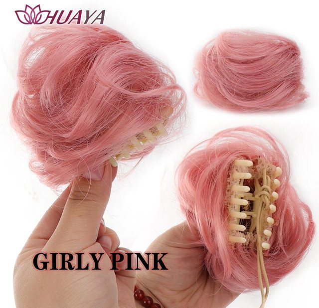 Synthetisches Clip-In Chignon Haarteil, Braun, 2 Stück - Bild 1