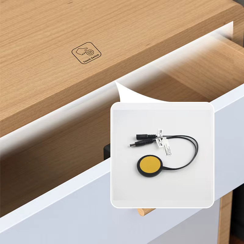 GEDLUZI Durchdringbarer Berührungsschalter für Schrank-LED-Beleuchtung, Schwarz, DC12V 24V, 5A 60W - Bild 2