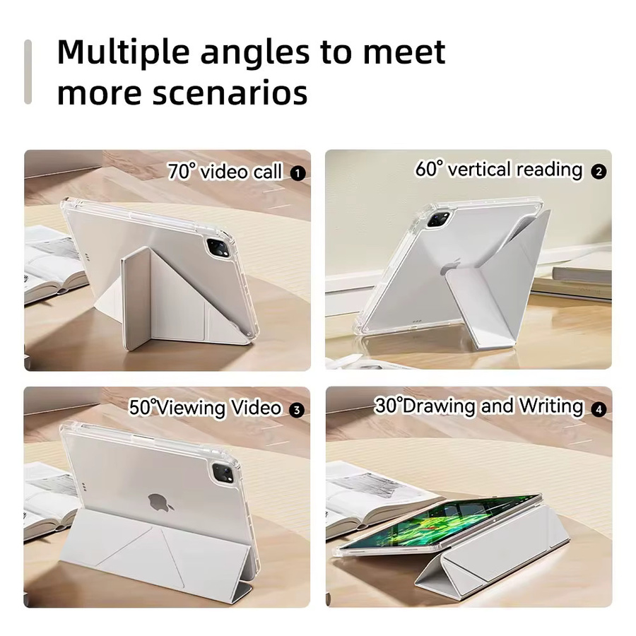 Hansong Transparentes Clear Case für iPad Pro, iPad Air und iPad Mini in Lila - Bild 3