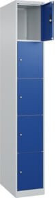 C+P Schließfachschrank Classic PLUS mit 1 Abteil in Grau und Blau, H x B x T: 185 x 30 x 50 cm - Bild 1