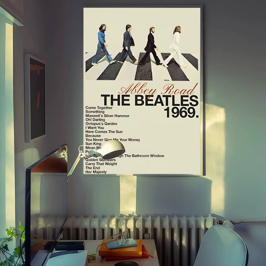 T-The-B-Beatles Rock Band DIY Sticky Poster Wasserdichte Papier Aufkleber für Wandgestaltung in Kaffeehaus und Bar - Bild 2
