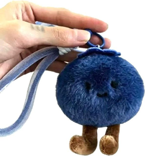 Schlüsselanhänger Blaubeer Plüschtier Puppe, blau, Unisex - Bild 1