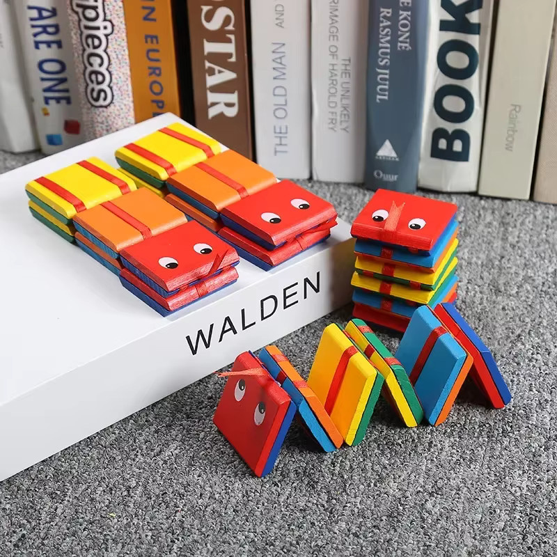 soulbao Holz-Flip-Leiter-Spielzeug, bunte Klappe - Bild 3