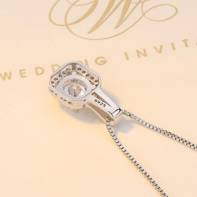 Wucifang Jewelry Halskette, Zirkonia, Kupfer, Silber, Damen - Bild 1