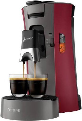 Philips Senseo Select CSA230/90 Kaffeepadmaschine in Rot mit programmierbaren Portionen und Entkalkungsprogramm - Bild 1
