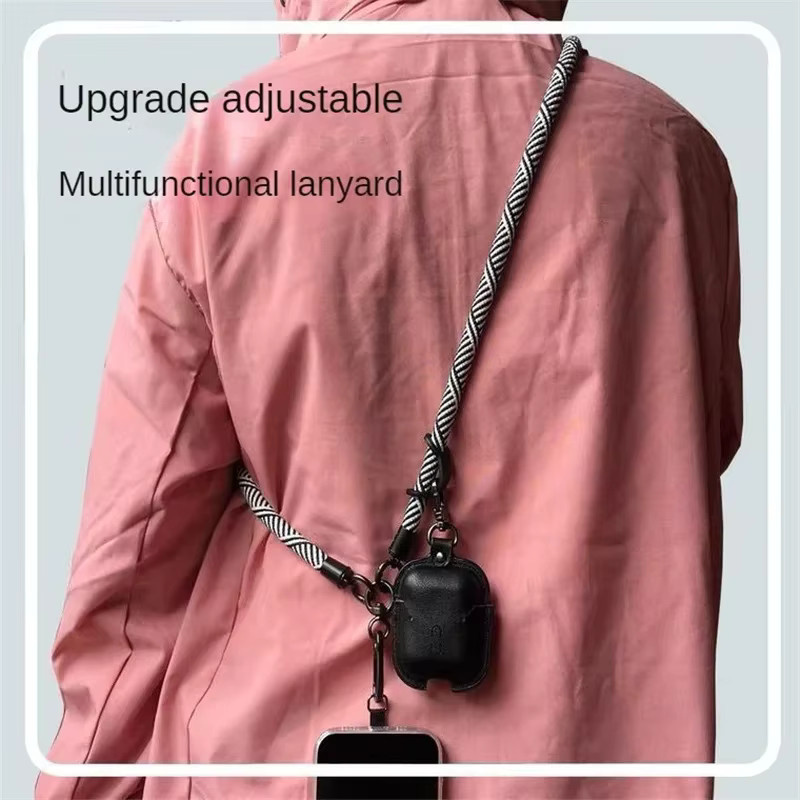Xyun Long Universelles Crossbody-Schulterband als abnehmbares Handy-Umhängeband in Schwarz, Breite: 0,8 cm, Länge: 120 cm - Bild 3