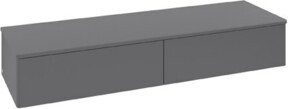 Villeroy & Boch Sideboard Antao Wandmontiert Walnuss Anthrazit Lackiert B: 160 cm, H: 26,8 cm, T: 50 cm - Bild 1