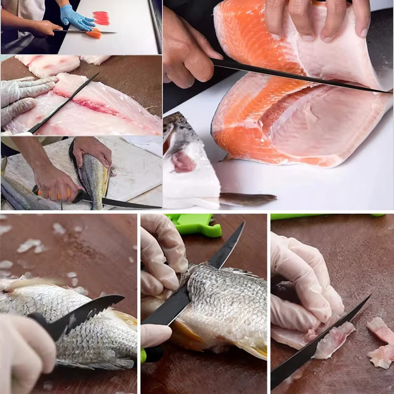WXCOO Fischmesser aus Edelstahl als Filetiermesser mit 15,24 cm Klingenlänge - Bild 5
