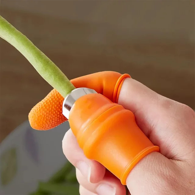 kkjoy Daumen-Schneidegerät in Orange für die Gartenarbeit als Erntepflücker und Gemüsepflücker - Bild 1