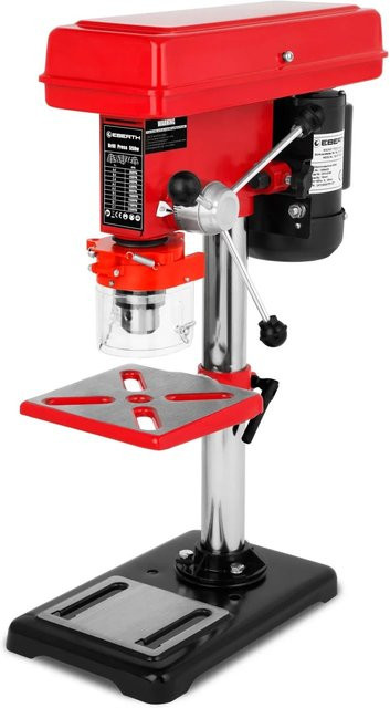 Eberth Tischbohrmaschine in Rot mit 550W Leistung, 50mm Spindelhub und 9 Geschwindigkeiten bis 2350 U/Min - Bild 1