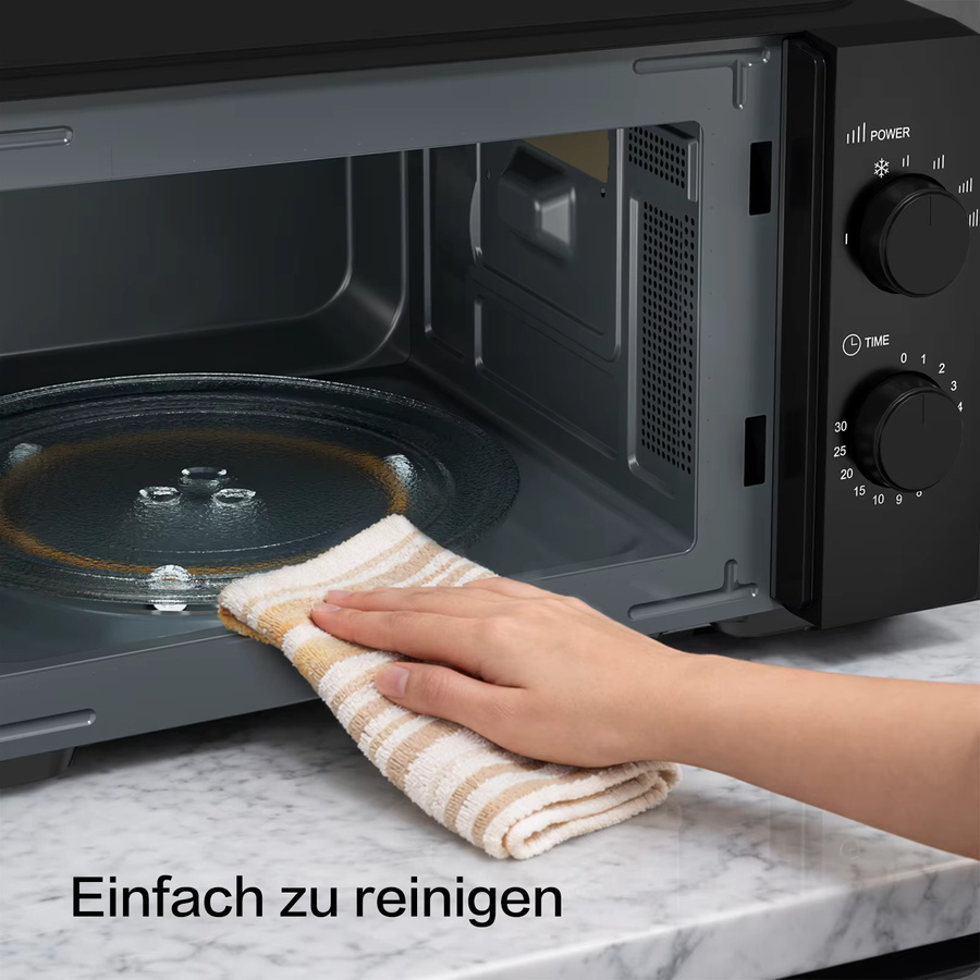 Galanz Tischmikrowelle in Schwarz mit 20 l Volumen, 700 W Leistung und 6 Leistungsstufen inklusive Auftaufunktion - Bild 5
