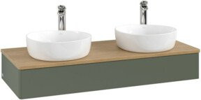 V&B Antao Waschtischunterschrank mit LED-Beleuchtung, Wandmontage, Eiche Honig, B/T/H: 120 x 50 x 19 cm - Bild 1