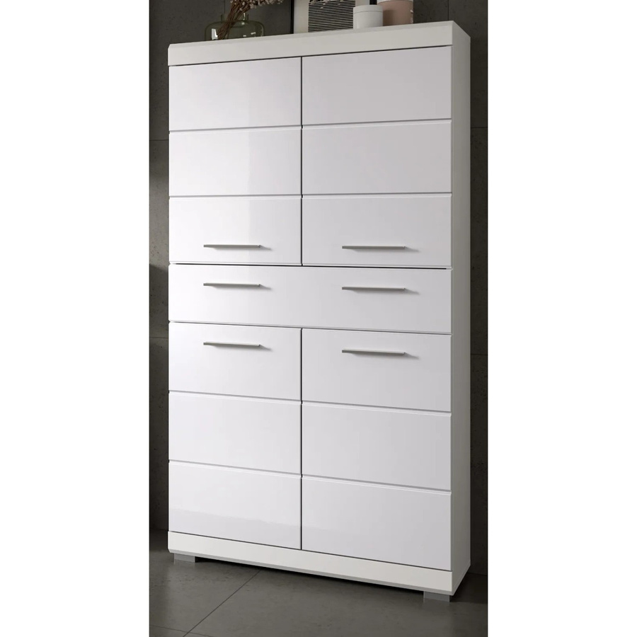 Inn.Furn Badezimmer Midischrank Shawn in Weiß Hochglanz, B/H: 74 x 141 cm - Bild 2