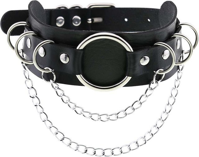 Diezi Halskette, PU-Leder, Schwarz, Unisex - Bild 1