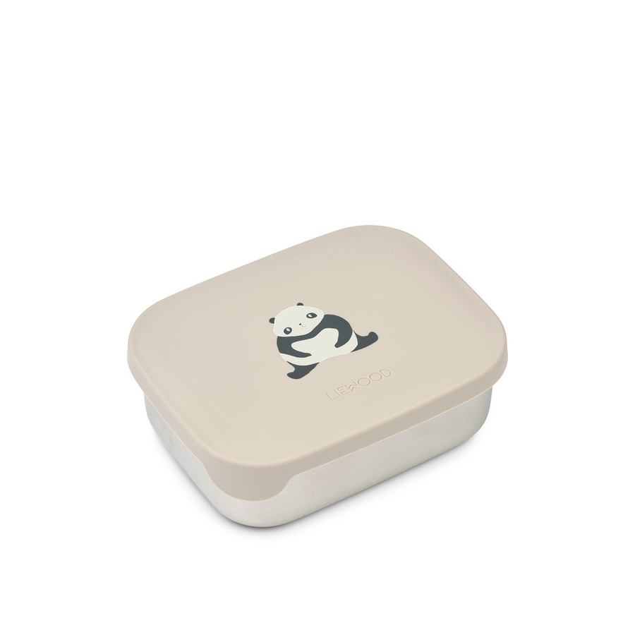 Liewood Arthur Printed Lunchbox mit Unterteilungen in Panda, Sandy und Dark Grey, Mehrfarbig und Beige - Bild 1