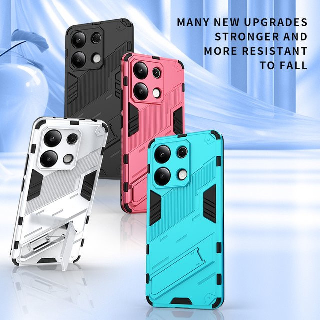 Stoßfeste Handyhülle für Xiaomi Redmi Note 13 12 11 10S Pro Lite und Xiaomi 13T 12T 11T Pro aus TPU und PC in Grau - Bild 1