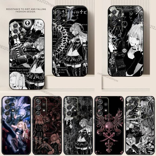 Misa D-Death N-Note Handyhülle für Samsung S24 S23 S22 S21 Ultra Plus Note 10 20 in Schwarz aus weichem Silikon TPU - Bild 1
