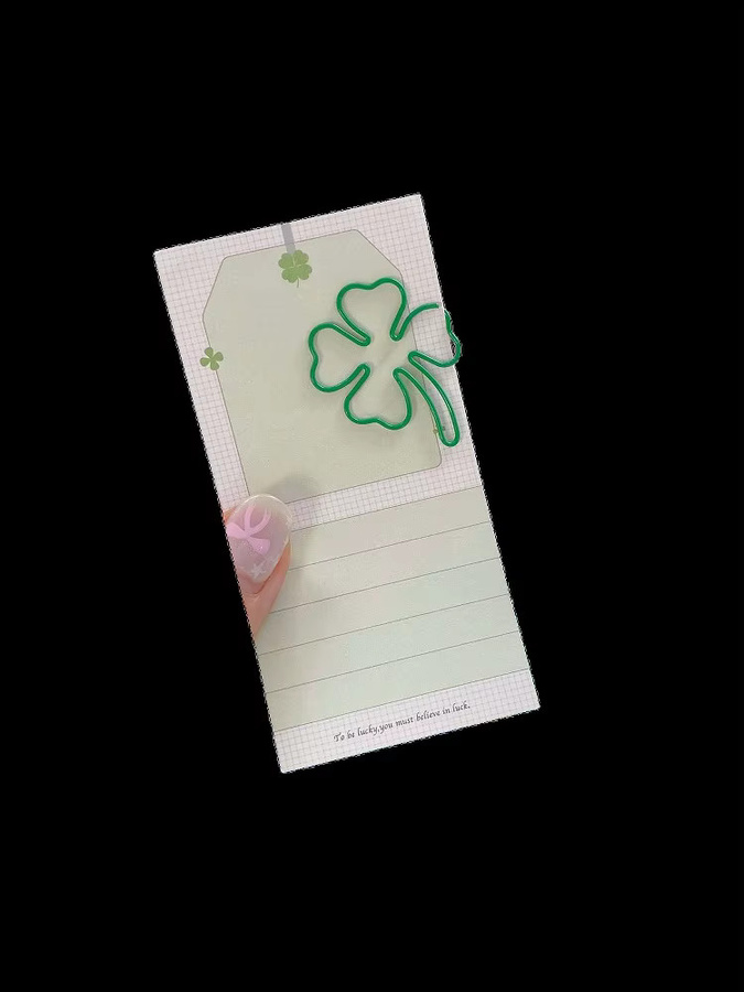 Jessica Lucky Clover Büroklammern-Set aus Metall in Grün - Bild 2