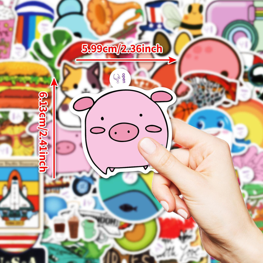50 Kreative Graffiti-Sticker Dekorative Handkonto-Sticker Multicolour - Bild 3